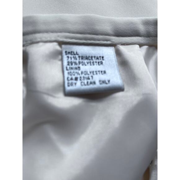 Talbots Cream Dress Pants 20 Career Wear Minimalist Preppy Special Occasion Luxe - Picture 5 of 6